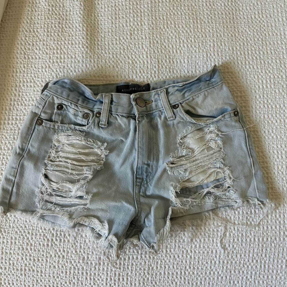 Aeropostale Ripped Denim Shorts